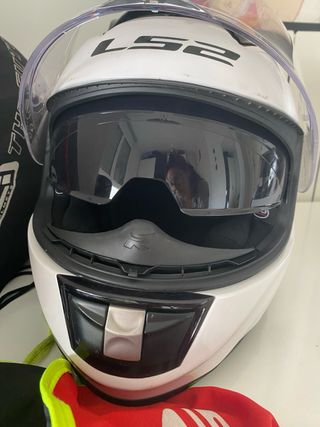 Casco de moto LS2 blanco