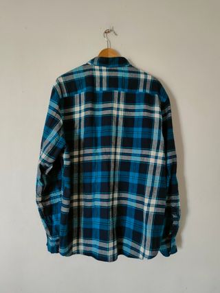 Camisa cuadros azul XL hombre