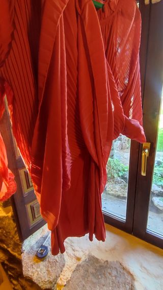 Vestido plisado ITALY MODA nuevo con etiqueta