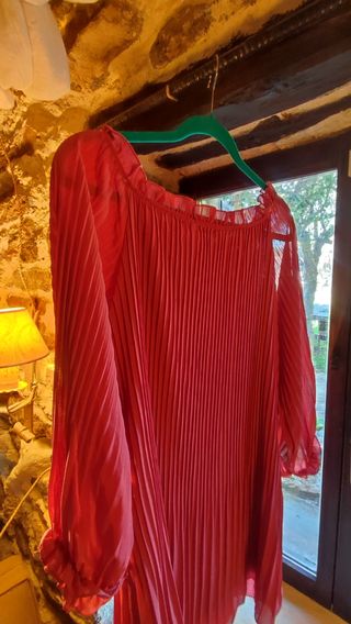 Vestido plisado ITALY MODA nuevo con etiqueta