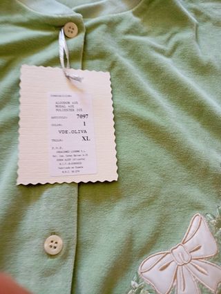 Pijama fino terciopelo verde