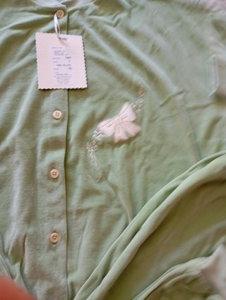 Pijama fino terciopelo verde