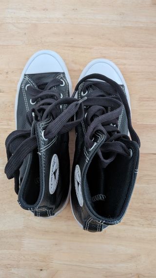 Bambas Converse Piel Negras Talla [Talla]