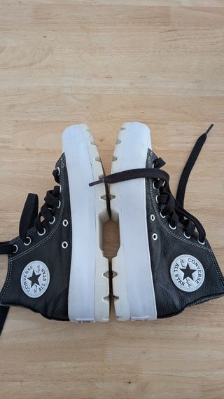 Bambas Converse Piel Negras Talla [Talla]