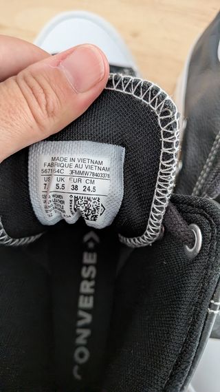 Bambas Converse Piel Negras Talla [Talla]