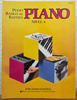 Libro Piano Básico de Bastien Nivel 4, Nuevo.