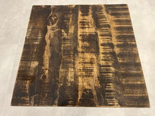 Mesa Rústica 60x60 Madera y Forja