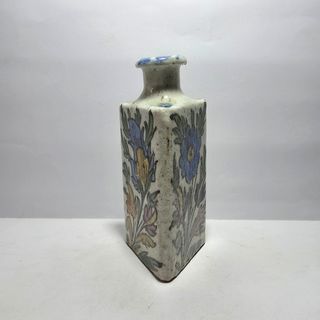 Vaso antico in ceramica smaltata fiori persiano