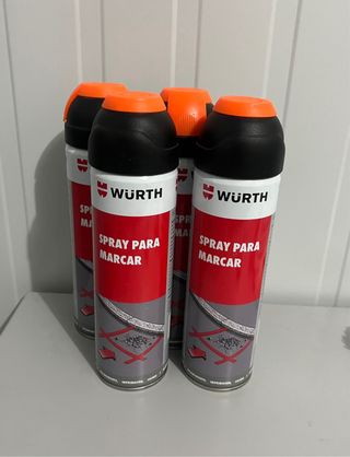 Pack 4 uds. Spray para marcar Wurth Naranja Fluor