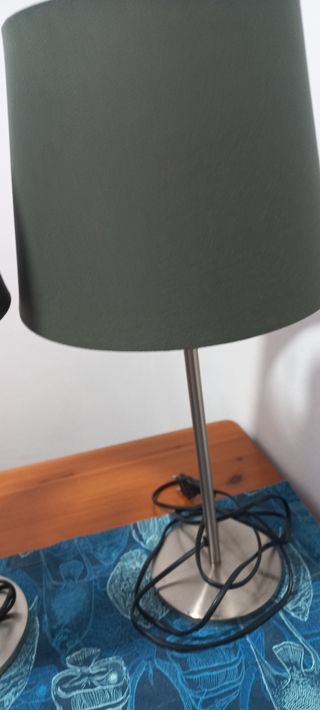 2 Pantallas de lámpara tela verde
