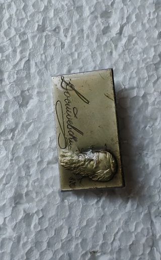 Spilla con ritratto e firma Fëdor Dostoevskij