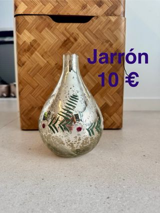 Jarrón Zara Home cristal plateado