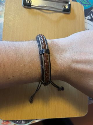 Bracciali Uomo e Unisex Pelle e Rudraksha