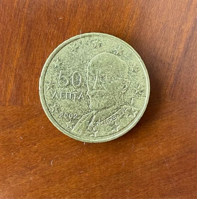 Moneda 50 céntimos Grecia 2002