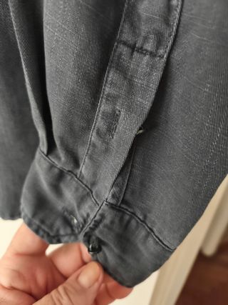 Camisa Zara Denim Premium Mujer Talla XL Gris Mare