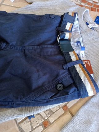 Completo bambino camicia,pantaloni, cinta e maglio