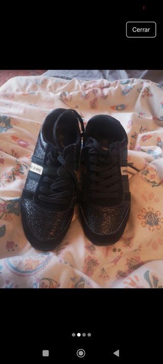 Zapatillas Versace Jeans Negras Brillantes