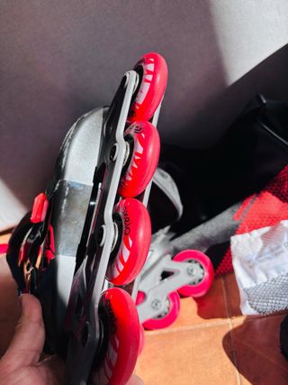 Patines en línea+Bolsas transporte+protecciones