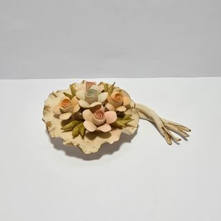 Fiore in ceramica Capodimonte '900 per decorazioni