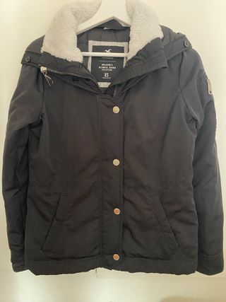 Plumífero Hollister Negro Talla XS