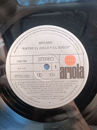 Vinilo Mecano - Entre el cielo y el suelo