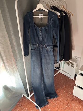 Mono vaquero Zara azul