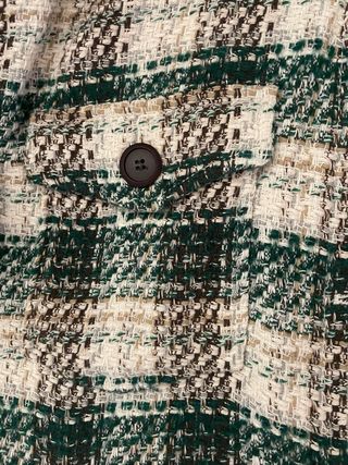 Chaqueta Zara cuadros oversize estilo sobrecamisa