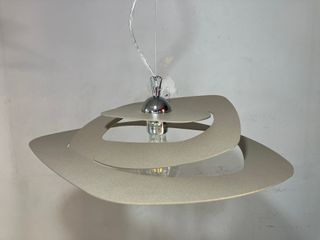Lampadario metallo taglio laser d.50 sabbia