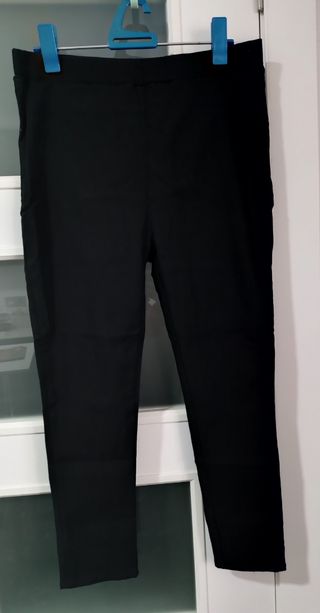 Pantalón elástico curve mujer negro