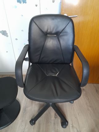 Silla Escritorio Cuero Natural
