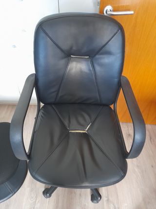 Silla Escritorio Cuero Natural