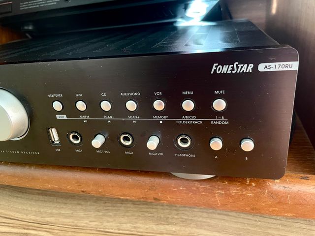 Amplificador Estéreo USB Negro