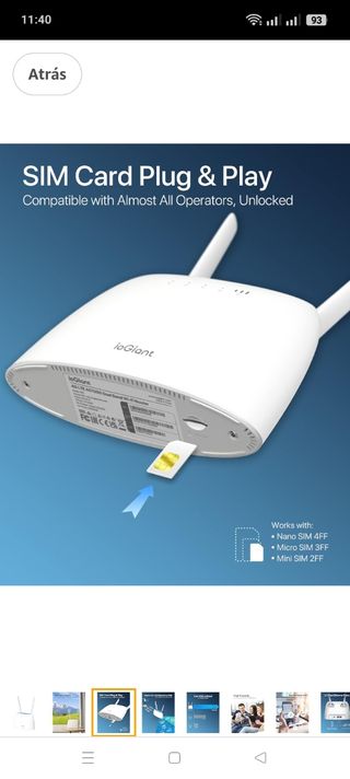 Router WiFi 4G con 2 Puertos Ethernet