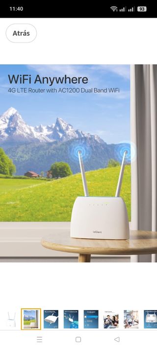Router WiFi 4G con 2 Puertos Ethernet