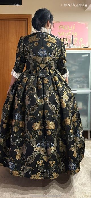 TRAJE DE FALLERA TALLA 48-50 C/S MANTELETAS