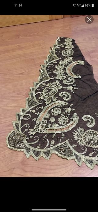 TRAJE DE FALLERA TALLA 48-50 C/S MANTELETAS