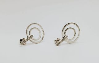 PENDIENTES CÍRCULOS CON BRILLANTES ORO 18K