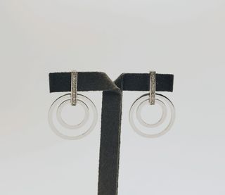 PENDIENTES CÍRCULOS CON BRILLANTES ORO 18K