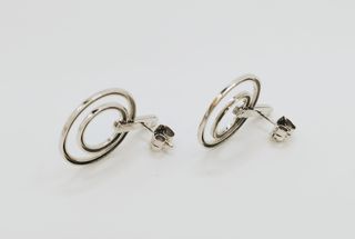 PENDIENTES CÍRCULOS CON BRILLANTES ORO 18K