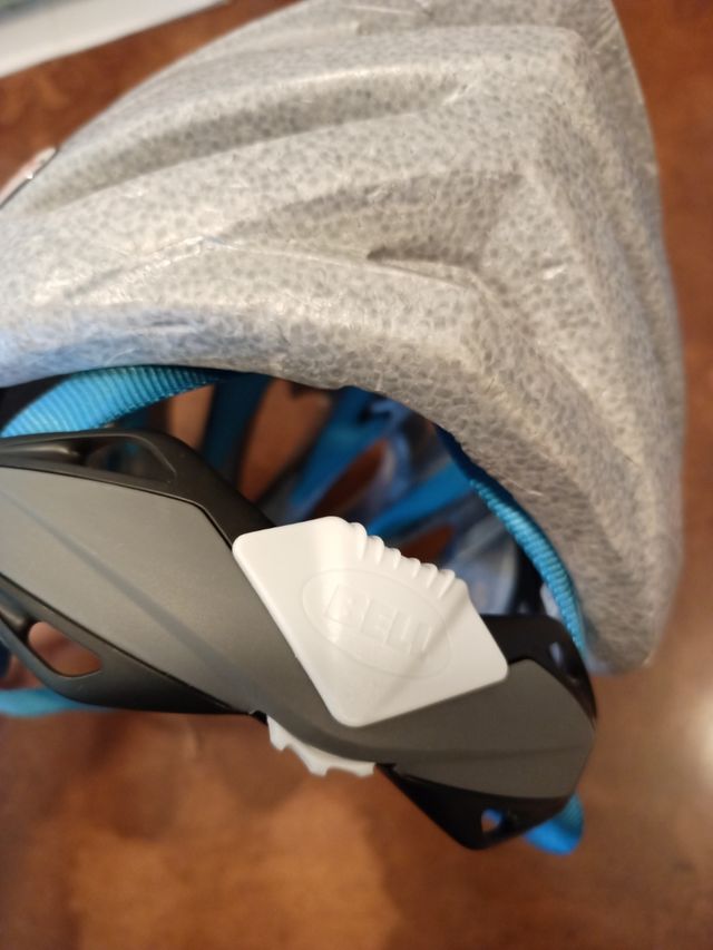Casco Bicicleta Adulto Blanco Azul