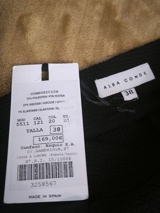 Pantalón Alba Conde, Negro Botones Dorados