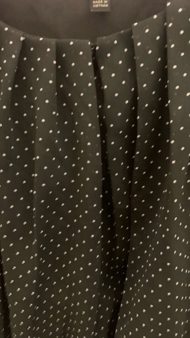 Vestido negro lunares Mango