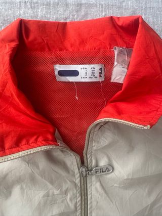 Chaqueta Fila Retro Gris y Roja