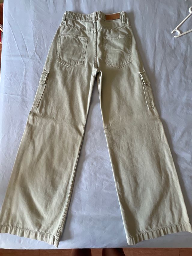 Vaqueros Cargo Verde Claro