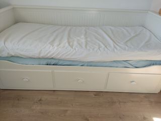 Diván blanco con 3 cajones Ikea Hemnes