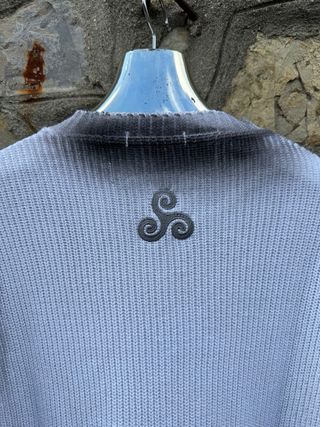Sweater sfumato bianco/grigio