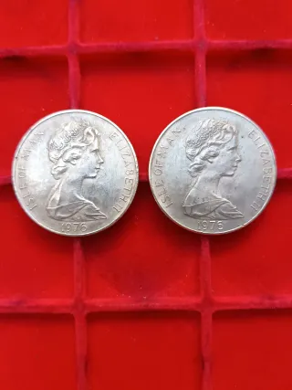 Isola di Man 1 Crown 1976 Tram 2 Monete.