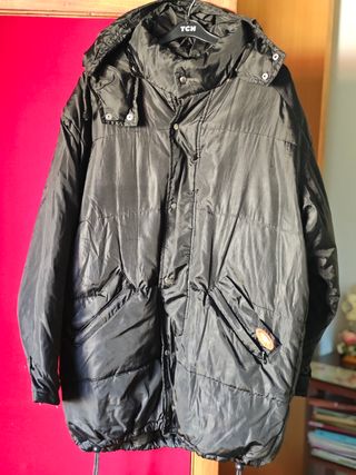 Chaquetón de plumas negro mujer