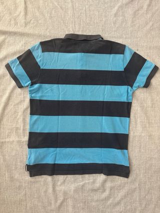 Polo Tommy Hilfiger Rayas Azul y Negro
