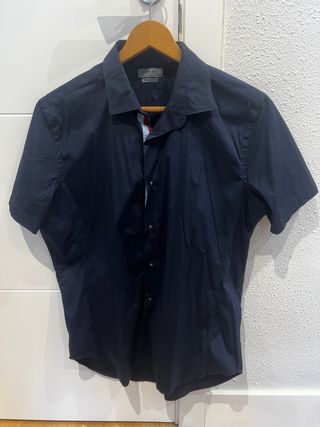 Camisa Zara Man azul oscuro